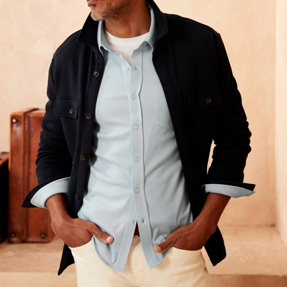 Banana Republic Slim Knit Pique Shirt XL